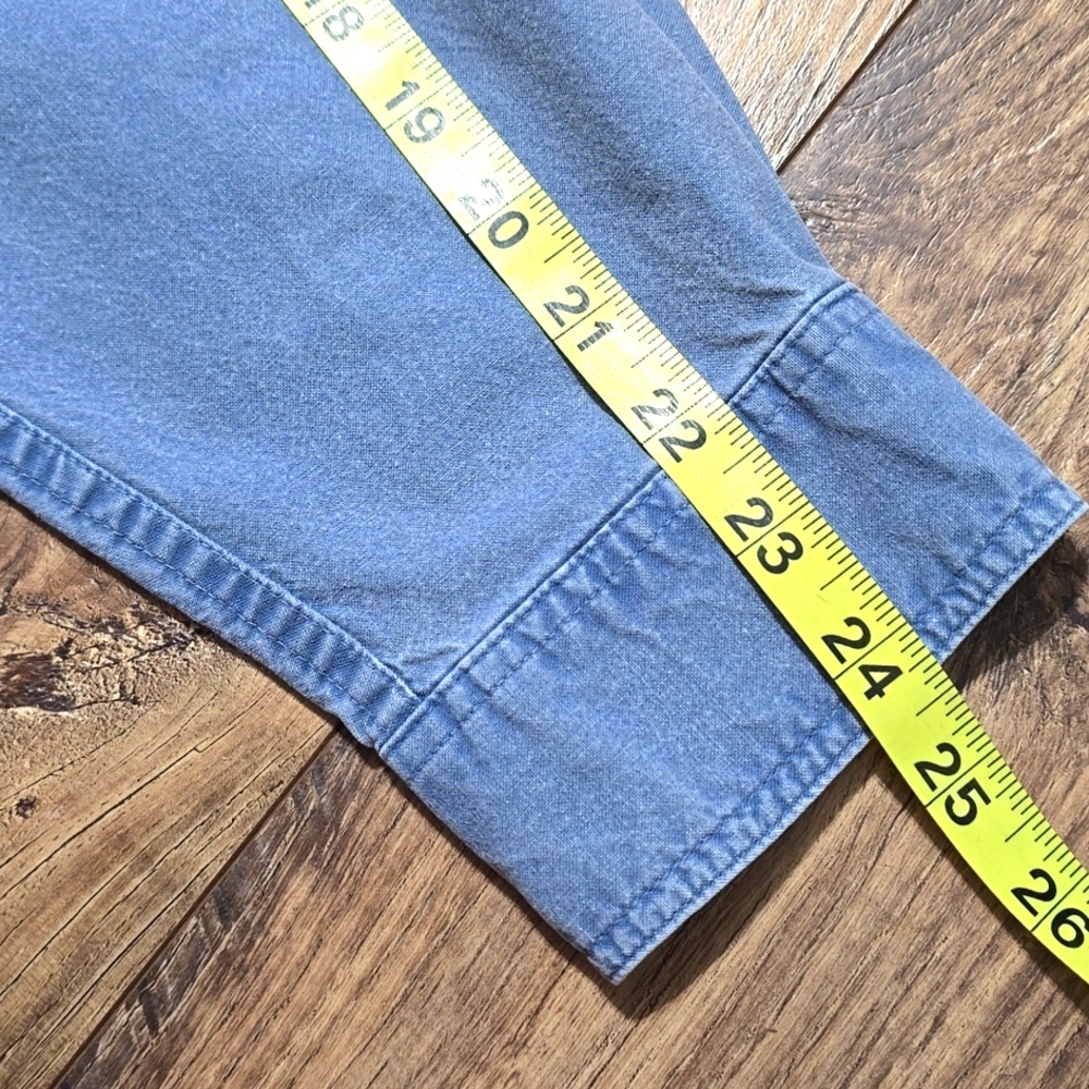 L.L. Bean Blue Casual Button Down Shirt Relaxed Fit - Picture 7 of 9